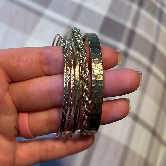Silver & Gold Bangles - Picture 3 of 3